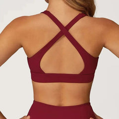 Sexy Gym Top Women Sports Bra Running Back Cross Push Up Yoga Bra Breathable Sports Underwear Women Fitness Workout Top Women