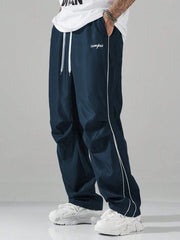 Men's Striped Three - Color Casual Pants with Pockets, Suitable for Sports, Fitness and Jogging