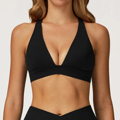 Sexy Gym Top Women Sports Bra Running Back Cross Push Up Yoga Bra Breathable Sports Underwear Women Fitness Workout Top Women