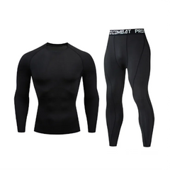 New Men's Tracksuit Gym Fitness Running 2 Pcs/Set Quick Dry Sweat-absorb Compression Sport Suit Clothes Jogging Sport Wear S-3XL