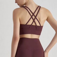 Women's Naked Feeling Sports Bra and Leggings Set - 2 Piece Gym Outfit for Fitness, Yoga Clothes Leggings and Tops Workout Suits