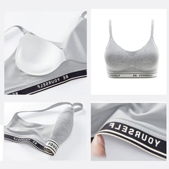 Women's Beautiful Back Sports Bra Elastic Sleeveless Vest Breathable Slim Crop Top with Adjustable Shoulder Straps