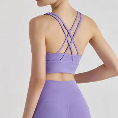 Women's Naked Feeling Sports Bra and Leggings Set - 2 Piece Gym Outfit for Fitness, Yoga Clothes Leggings and Tops Workout Suits