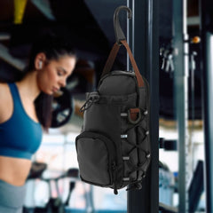 Magnetic Gym Sling Bag with Water Bottle Holder Gym Crossbody Bag Gym Chest Pouch for Travel Sports Work Fitness