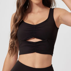 Sexy Beautiful back Women's Yoga Vest Casual Fitness bra Tight fitting Shock-absorbing Top Yoga Tank Top Running Gym Sportswear