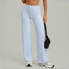 Women's Pilates Straight Yoga Pants Tight Fitting Hip Revealing Wide Leg Pants Outdoor Sports Running Casual Fitness Pants