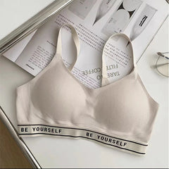 Women's Beautiful Back Sports Bra Elastic Sleeveless Vest Breathable Slim Crop Top with Adjustable Shoulder Straps