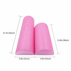 Half Round EVA Foam Roller For Yoga Pilates Fitness Equipment Balance Pad Yoga Blocks With Massage Floating Point 30-45cm