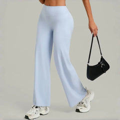 Women's Pilates Straight Yoga Pants Tight Fitting Hip Revealing Wide Leg Pants Outdoor Sports Running Casual Fitness Pants