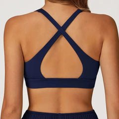 Sexy Gym Top Women Sports Bra Running Back Cross Push Up Yoga Bra Breathable Sports Underwear Women Fitness Workout Top Women