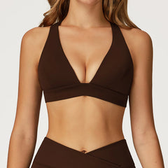 Sexy Gym Top Women Sports Bra Running Back Cross Push Up Yoga Bra Breathable Sports Underwear Women Fitness Workout Top Women